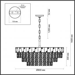 Odeon light 5076/21 HALL (В 2-Х КОРОБКАХ) ODL24 497 золото/прозрачный/белый/металл/хрусталь/алебастр Люстра E14 21*40W CHESSI  - 2 купить